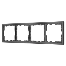 Изображение Рамка 4 поста Arlight NOBE, серый базальт soft-touch 054226(1)